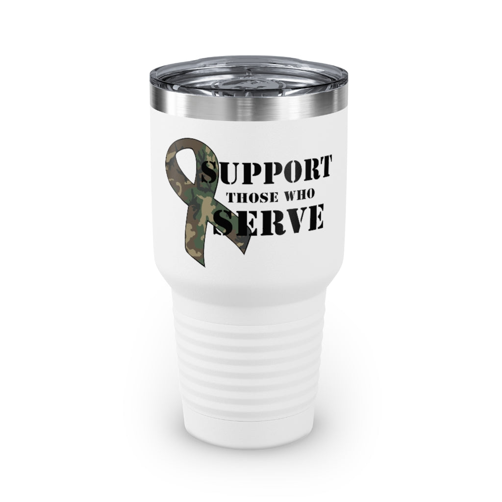 Veteran Cancer Ribbon Tumbler