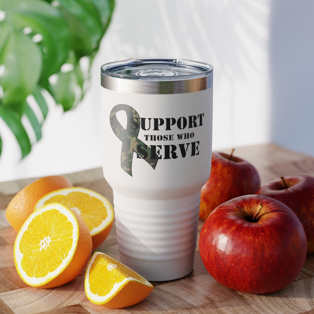 Veteran Cancer Ribbon Tumbler