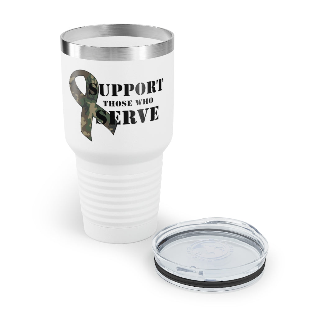 Veteran Cancer Ribbon Tumbler