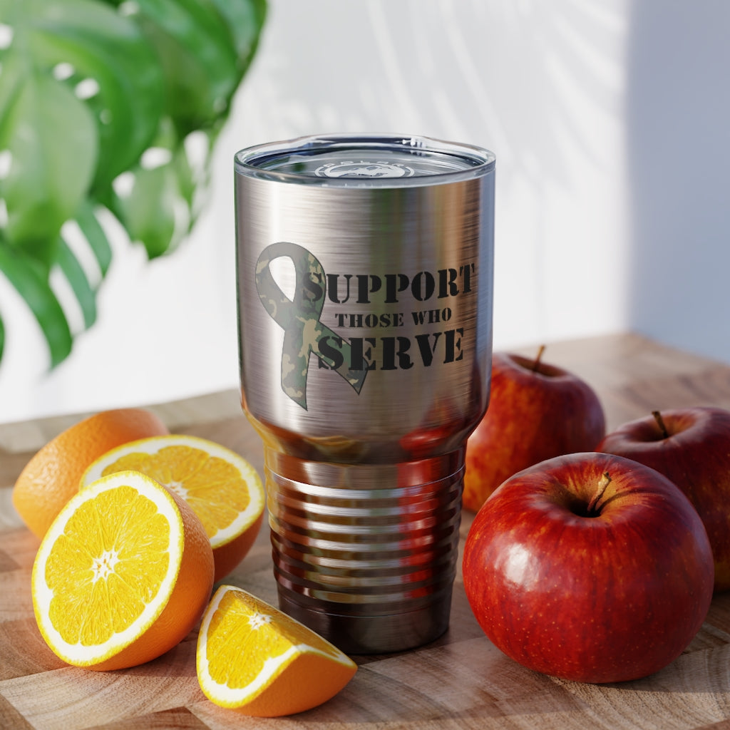 Veteran Cancer Ribbon Tumbler