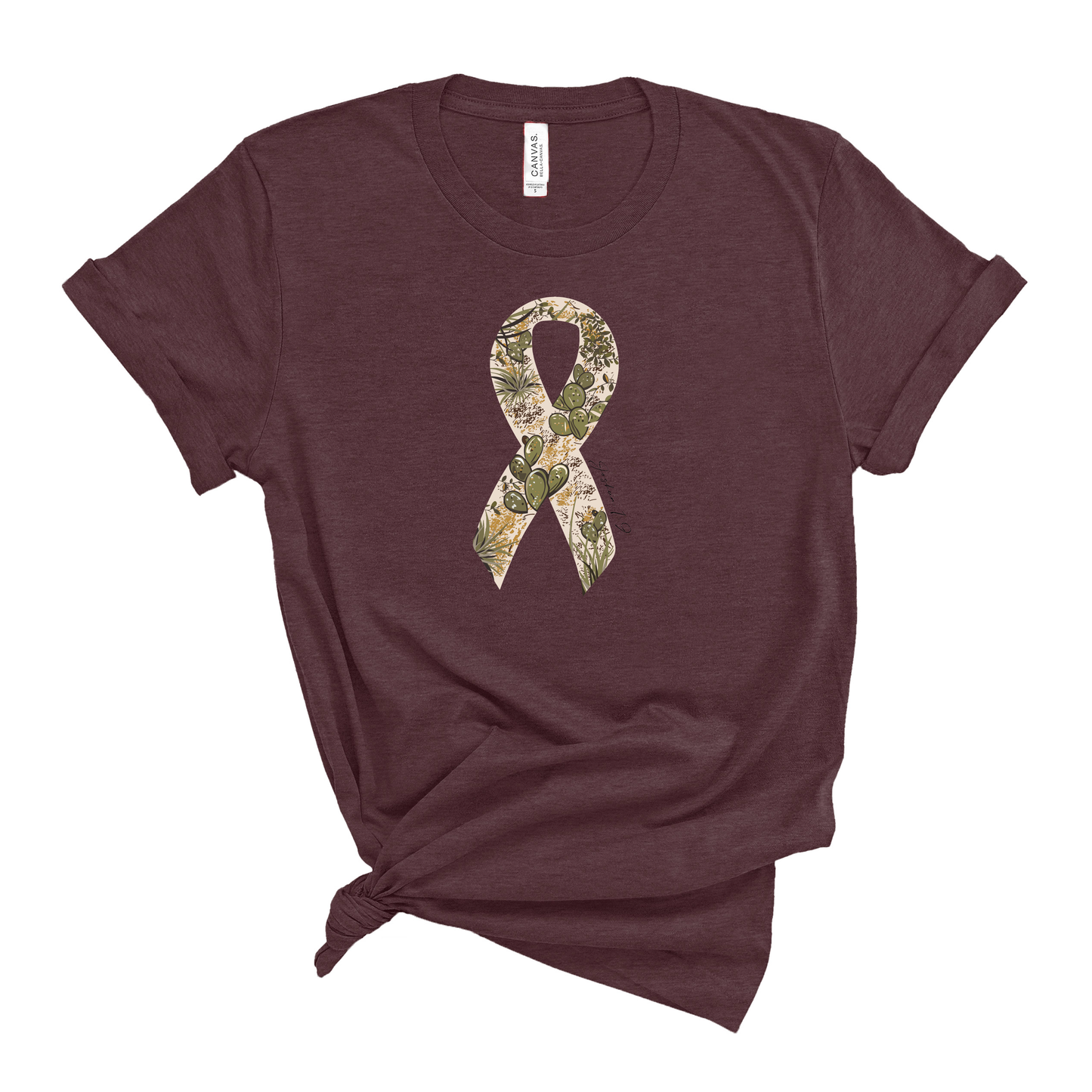 Cactus Camo Cancer Ribbon