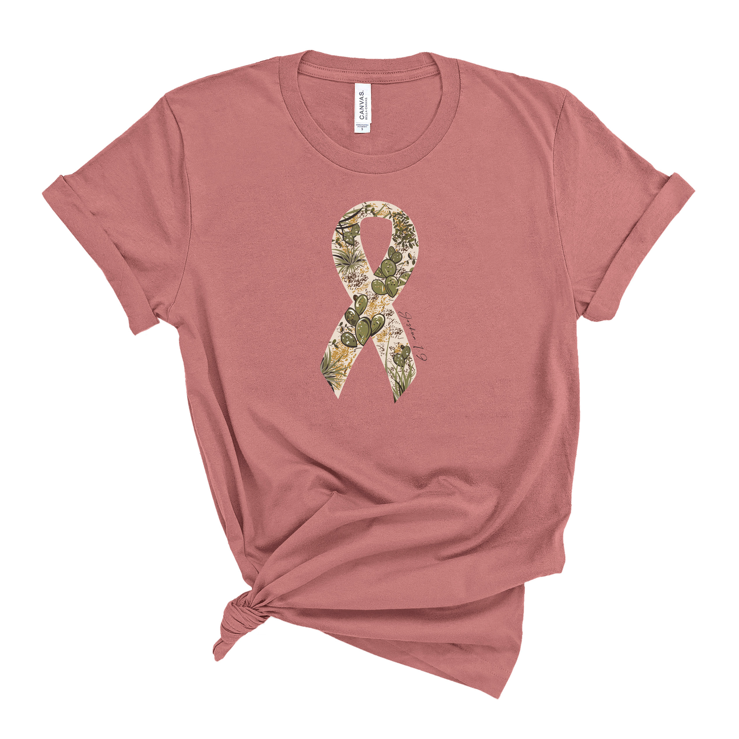 Cactus Camo Cancer Ribbon