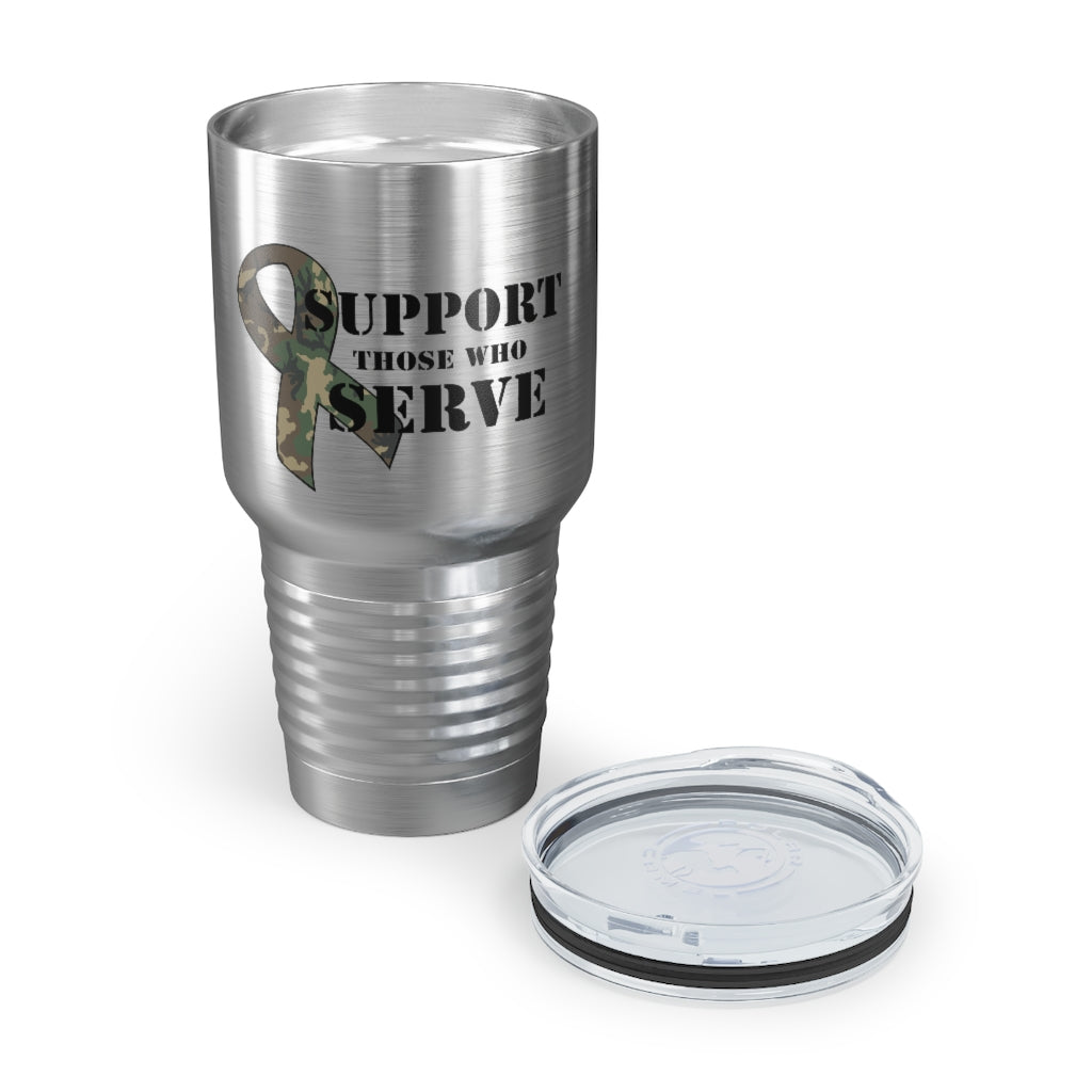 Veteran Cancer Ribbon Tumbler