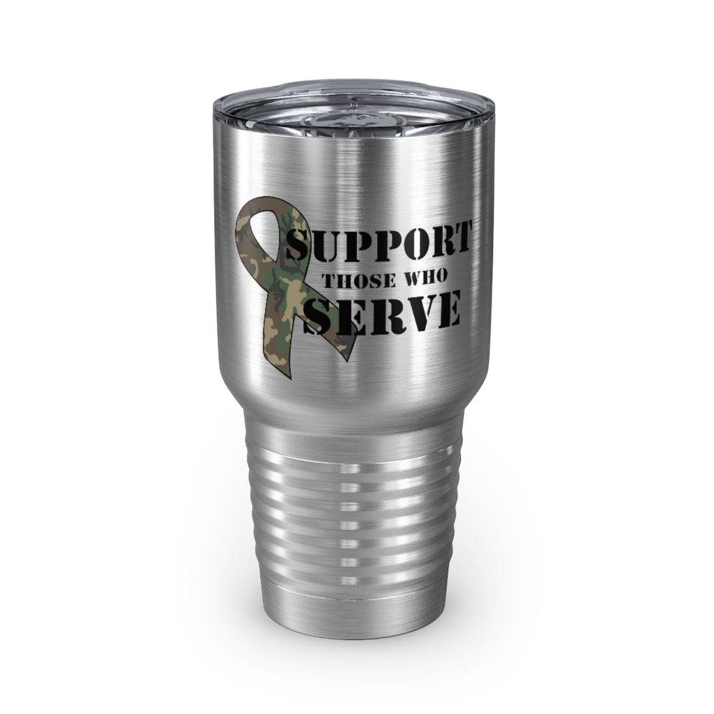 Veteran Cancer Ribbon Tumbler